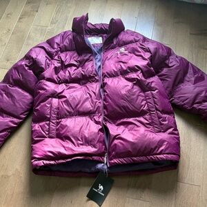 NWT Camel Crown Purple Puffer Jacket size L